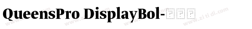 QueensPro DisplayBol字体转换